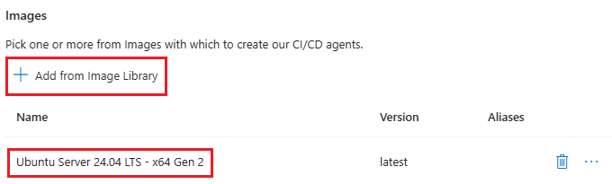 Screenshot if Images section.