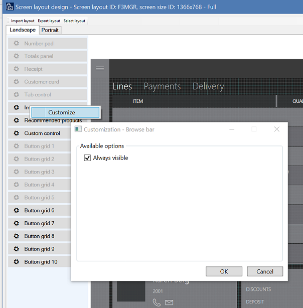 Screenshot of Show/hide navigation bar.