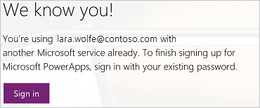 Sign in with work account.